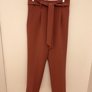 Halogen burnt orange work trouser